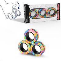 Anillos Magnéticos Spinner Fidget Toy Antiestrés X3 Unds