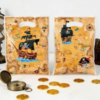 Paquete x 20 bolsas fiesta cumpleaños temática piratas calavera