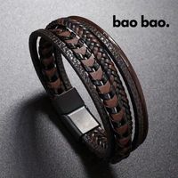 PULSERA HOMBRE CUERO PU MODA HOMBRE