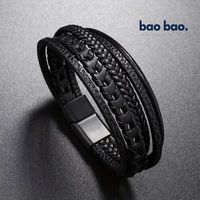 PULSERA HOMBRE CUERO PU MODA HOMBRE