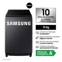 Lavadora Samsung EcoBubble 19Kg WA40F19E7CPE Gris Grafito