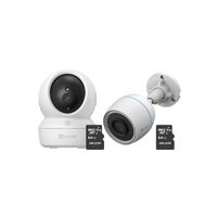 Kit Cámara seguridad Ezviz H3C Exterior + H6C Full HD + Micro SD 64GB Interior con movimiento