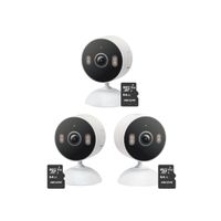 Kit de 3 Cámara de seguridad Tapo C113 2K 3MP + Micro SD 64GB Detección de IA