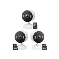 Kit de 3 Cámara de seguridad Tapo C113 2K 3MP + Micro SD 128GB Detección de IA