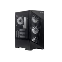 Case TEROS TE-1330G ITX M-ATX ATX E-ATX 3.5 y 2.5 Pulg sin fuente Gamer Negro