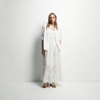 Falda Mujer Sfera Schiffli Blanco