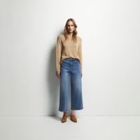 Jean Mujer Sfera Tiro Super Alto Culotte Azul Medio