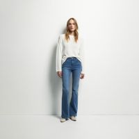 Jersey Punto Mujer Sfera Rayas Cintas Blanco