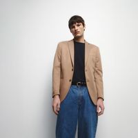 Blazer Hombre Sfera Jersey Tostado