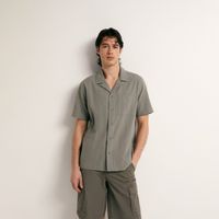 Camisa Hombre Sfera Seersucker Kaki