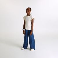 Pantalon Niña Sfera Marine Denim Knit Azul Medio