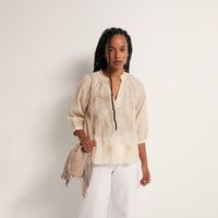 Blusa Mujer Sfera Ranglan Textura Beige
