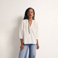 Blusa Mujer Sfera Ranglan Textura Blanco