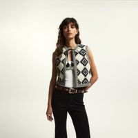 Abrigo Mujer Sfera Básico C/Pelo Color Negro
