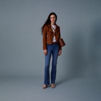 Casaca Mujer Sfera Cruzada Antelina Marron