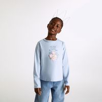 Polo Niña Sfera Ba ""I`M So Happy"" Azul Claro