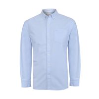 Camisa M/L Algodón Orgánico Para Hombre Oxford Celeste Rockford