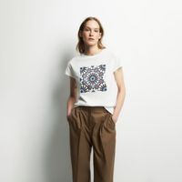 Polo Mujer Sfera Lentejuelas T-1 Blanco Roto