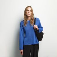 Jersey Punto Mujer Sfera Rayas Cintas Blanco Azul