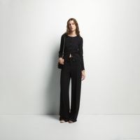 Chaqueta Punto Mujer Sfera Boton Dorado Negro