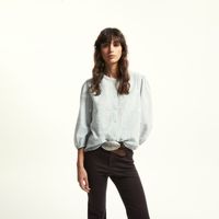 Blusa Mujer Sfera Cuadros Pasteles Mx Green Azul Claro
