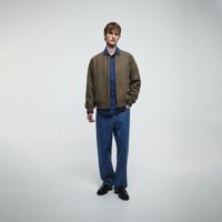 Casaca Hombre Sfera Bomber Lana Comfort Piedra