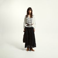 Blusa Mujer Sfera Cuadros Pasteles Blue Blanco Roto