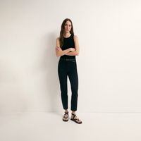 Pantalon Mujer Sfera Saten Basico Mx Bottle Negro