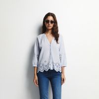 Blusa Mujer Sfera Chambray Basica Mx Azul Claro