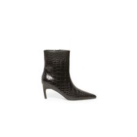 Botines Mujer Sfera Punta Croco Negro