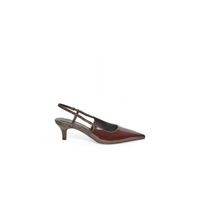 Zapatos De Vestir Mujer Sfera Chupete Acharolado Chocolate