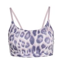 Top Deportivo Adidas Mujer Opt Aop Ls Bra Ka6345 Púrpura