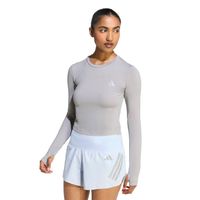Polo Deportivo Adidas Mujer Run Ess Ls W Ke8418 Plomo
