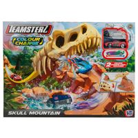 Playset Montaña Calavera Colour Change Con 2 Autos Teamsterz