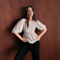 Blusa Mujer Ballon Malabar Manga Corta