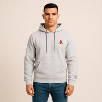 Polera Gris Logo Retro PlayStation Caballero