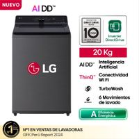 Lavadora LG 20KG con AI DD WT20PBTX Negro
