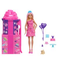 Set De Juego Barbie Party Unboxed Con Resbaladilla Sorpresa Barbie 3 Años+