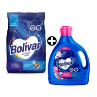 COMBO Bolivar: Detergente en Polvo Bolivar Cuidado Total 9kg + Suavizante Bolivar Floral 4.8L