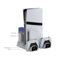 Base Multifuncional Dobe con Refrigeración y Carga para PS5 PS5 Slim y PS5 Pro TP5-3532D-White