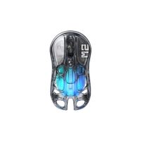 Mouse Gamer Inalámbrico 2.4Ghz Gravastar Mercury M2 RGB 26K DPI 650 IPS Transparent Black