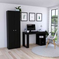 Combo Office 25 Escritorio +Closet Oficina-Wengue