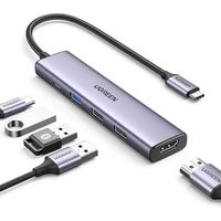 Adaptador Hub Multifuncional Ugreen 5 en 1 USB-C 100W CM478-15495
