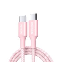 Cable USB-C a USB-C Ugreen 3A Carga Rápida PD 1M Trenzado Rosa 35441-L501