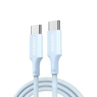 Cable USB-C a USB-C Ugreen 3A Carga Rápida PD 1M Trenzado Azul 35334-L501
