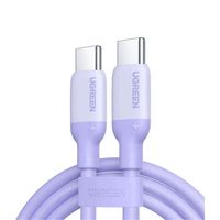 Cable USB-C a USB-C Ugreen Silicona Morado 1M Carga Rápida US563-45180