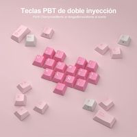 Teclado Gamer Royal Kludge RK R75 Cableado SP Pink Melody Switch Creamy