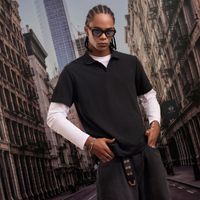 Polo Manga Corta Hombre Textuneck Hypnotic