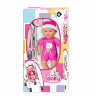 Set Muñeca Cuerpo Suave Con Cochecito De Metal My Dolly Loko Toys