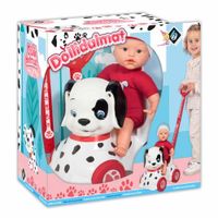 Set Muñeca Cuerpo Suave Con Montable De Perro Dálmata Dollidalmat Loko Toys